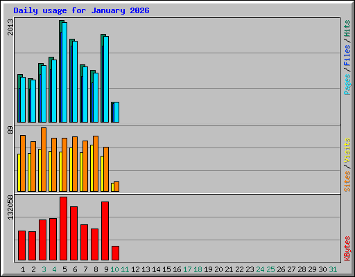 Daily usage for January 2026