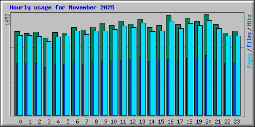 Hourly usage for November 2025