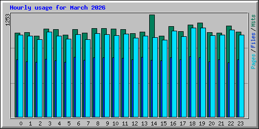 Hourly usage for March 2026